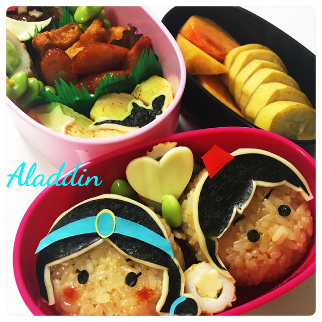ツムツム アラジンとジャスミン弁当 レシピ 作り方 By Chami558 クックパッド