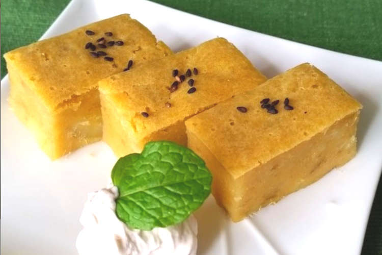 簡単 さつまいもと豆乳のケーキ レシピ 作り方 By まんたんパワー クックパッド 簡単おいしいみんなのレシピが352万品