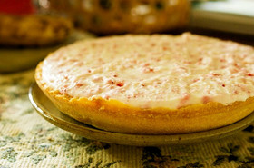 ドライいちごdeいちごレアチーズケーキ