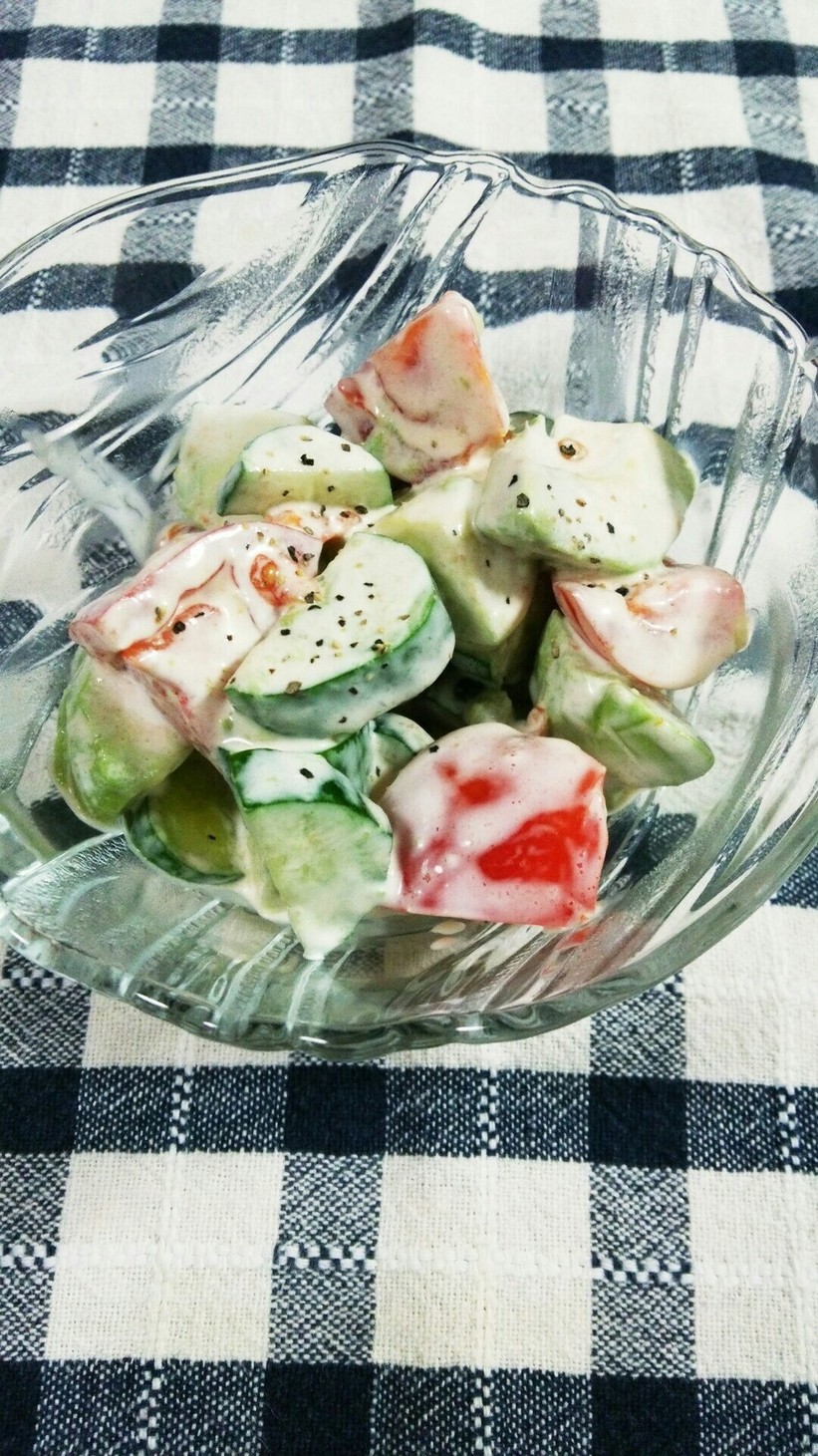 キュウリとアボカドのサラダのレシピ