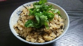 簡単梅ひじき炊き込みご飯