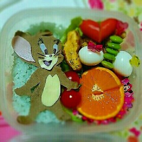 トムとジェリー ジェリーのキャラ弁✨