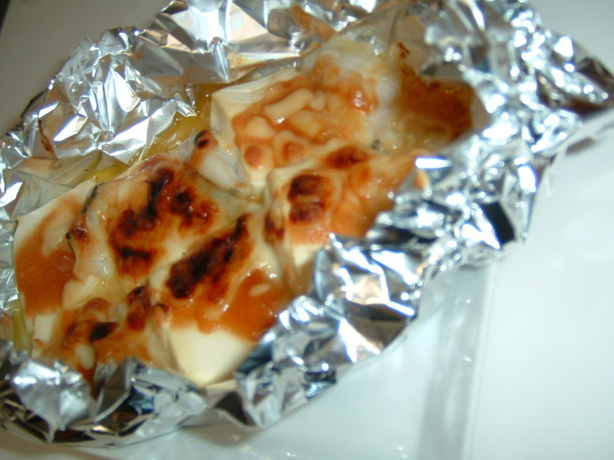 たらと豆腐の味噌チーズホイル焼きの画像