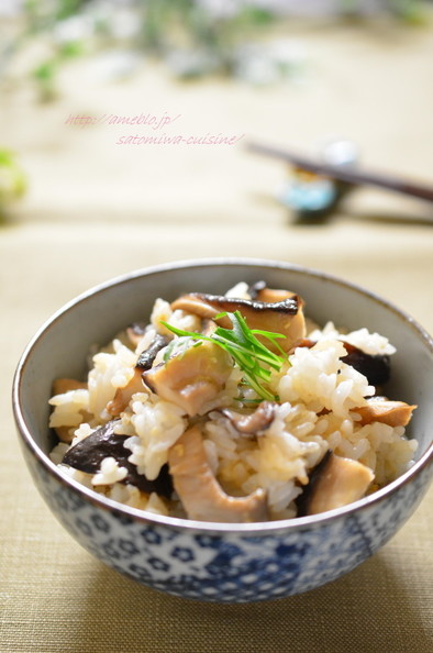 焼き椎茸と生姜味噌の混ぜご飯♫の写真