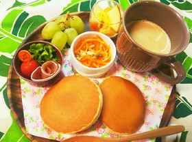 カフェ風ホットケーキの朝食ワンプレート♡