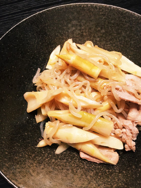 細竹と豚バラの煮物