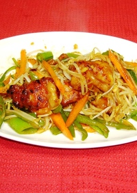 中華風　鶏肉と野菜の炒め物　