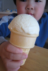 レンジ使用で　懐かし味のアイスクリーム