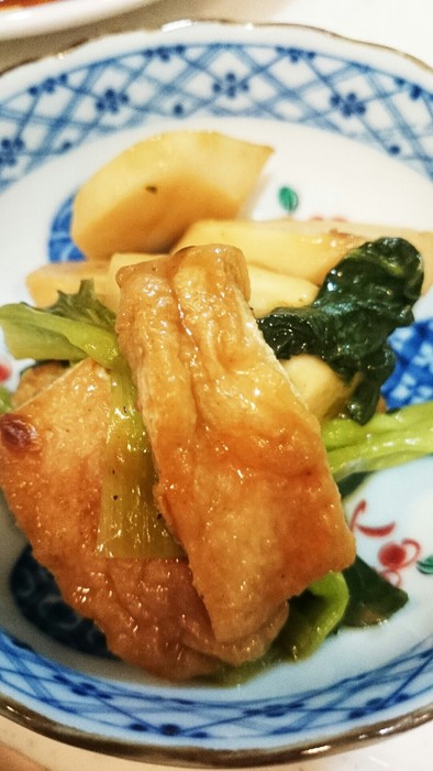 里芋、小松菜の甘カレー炒め 簡単美味しいの写真