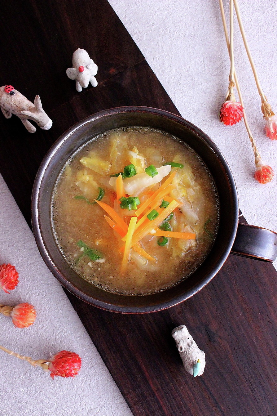 野菜たっぷりのチーズ味噌スープの画像
