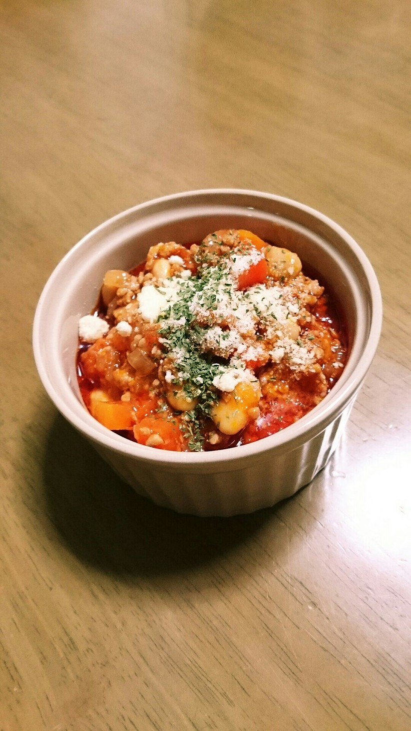 大豆と彩り野菜のトマト煮の画像