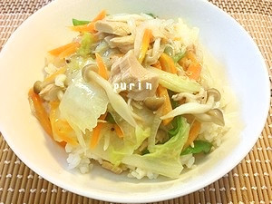 シーチキン　de　八宝菜丼の画像