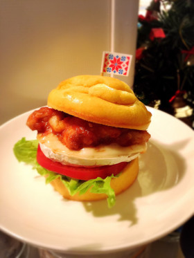 ☆ラードマフィンでチキンバーガー☆