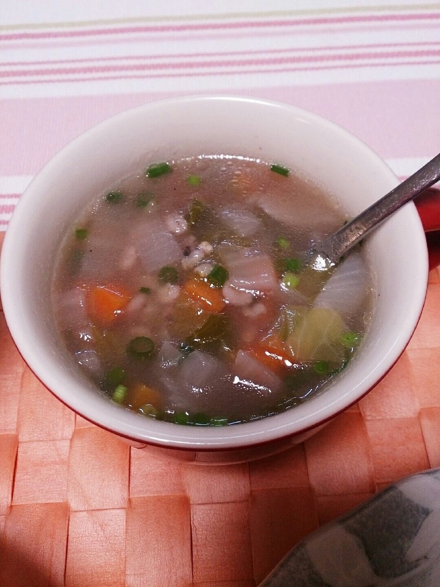 創味シャンタンDXで雑穀野菜スープの画像