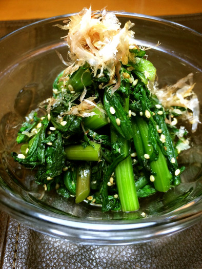 菊菜のおひたし♪麺つゆだけ(/ω＼)の写真