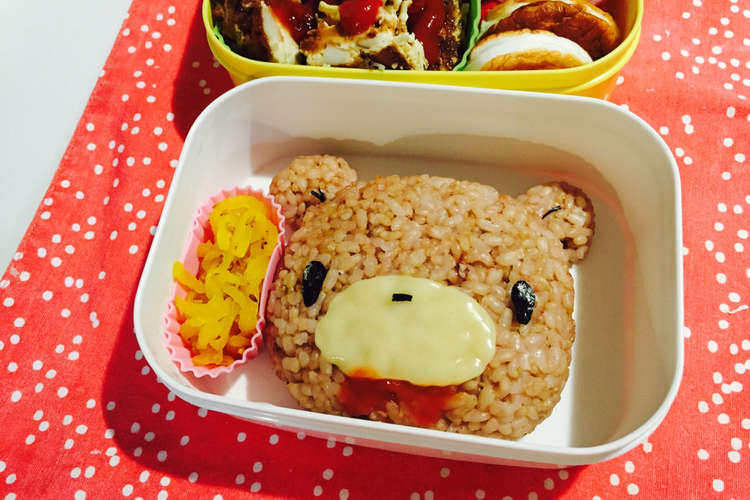 簡単 キャラ弁 グルーミー ピンクのクマ レシピ 作り方 By ダンゴ クックパッド