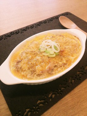 揚げずに簡単☆薄切り肉のあつあつカツ丼