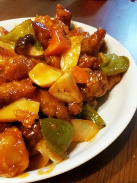 大豆のお肉で酢豚