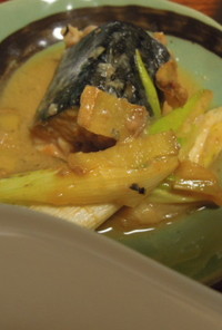 鯖缶（水煮）からの鯖の味噌煮