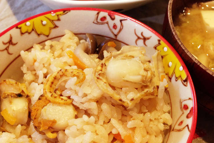 安くて旨い ベビーホタテの炊き込みご飯 レシピ 作り方 By あやぴよこ クックパッド
