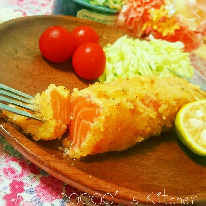 サーモンのピスタチオ衣のレシピ