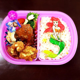 オブラートアートでキャラ弁!【アリエル】