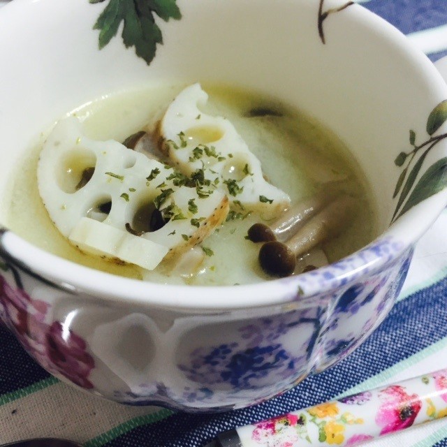 れんこんと柚子胡椒の白味噌スープの画像