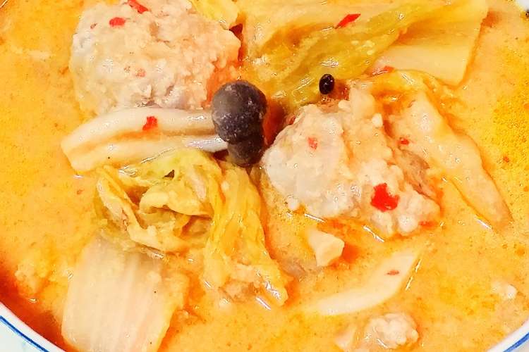 とろっとあったか 坦々豆乳肉団子鍋 レシピ 作り方 By ぽてまる太郎 クックパッド 簡単おいしいみんなのレシピが363万品