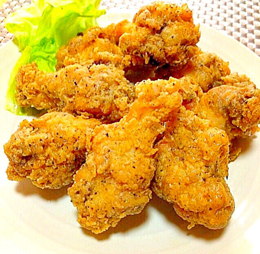 天ぷら粉でフライドチキン黒胡椒味KFC風の画像