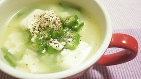 豆腐とオクラのあったかダイエットスープ♡