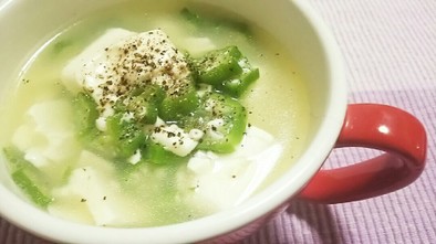 豆腐とオクラのあったかダイエットスープ♡の写真