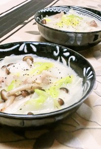 創味で簡単♪鶏&白菜の中華風クリーム煮