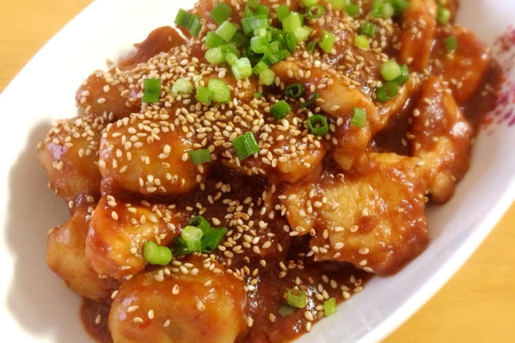 美味しい 鶏胸肉と里芋のピリ辛味噌煮 レシピ 作り方 By Yukki クックパッド 簡単おいしいみんなのレシピが357万品