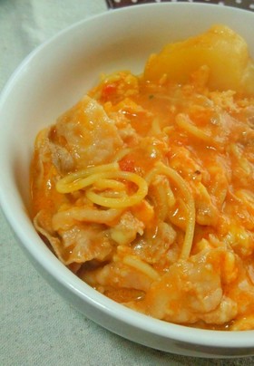 トマト鍋♡我が家のシメ方