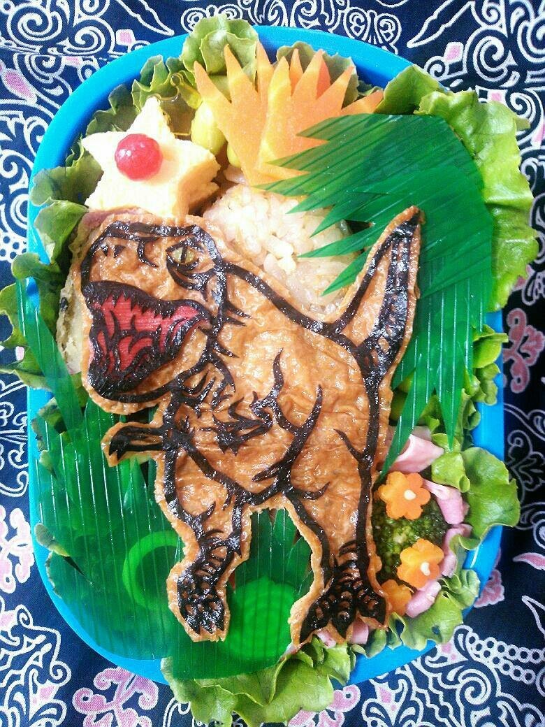 キャラ弁☆恐竜の画像