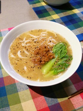 大豆のお肉でヘルシー♪坦々うどん