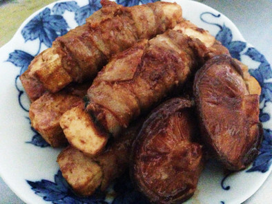 豚肉巻き(焼き豆腐)味噌味②の写真