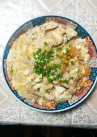 白菜と豆腐の中華風炒め