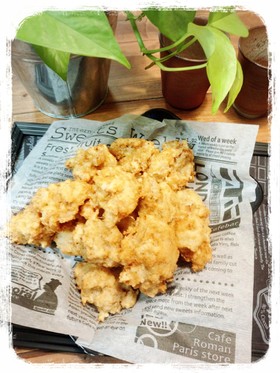 レンコンと豆腐で簡単!ヘルシーから揚げ!