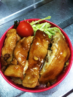 レンジで簡単!照り焼きチキン丼