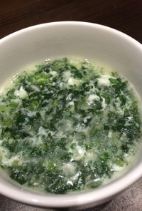 大根葉と卵白☆冷凍保存品で簡単スープ