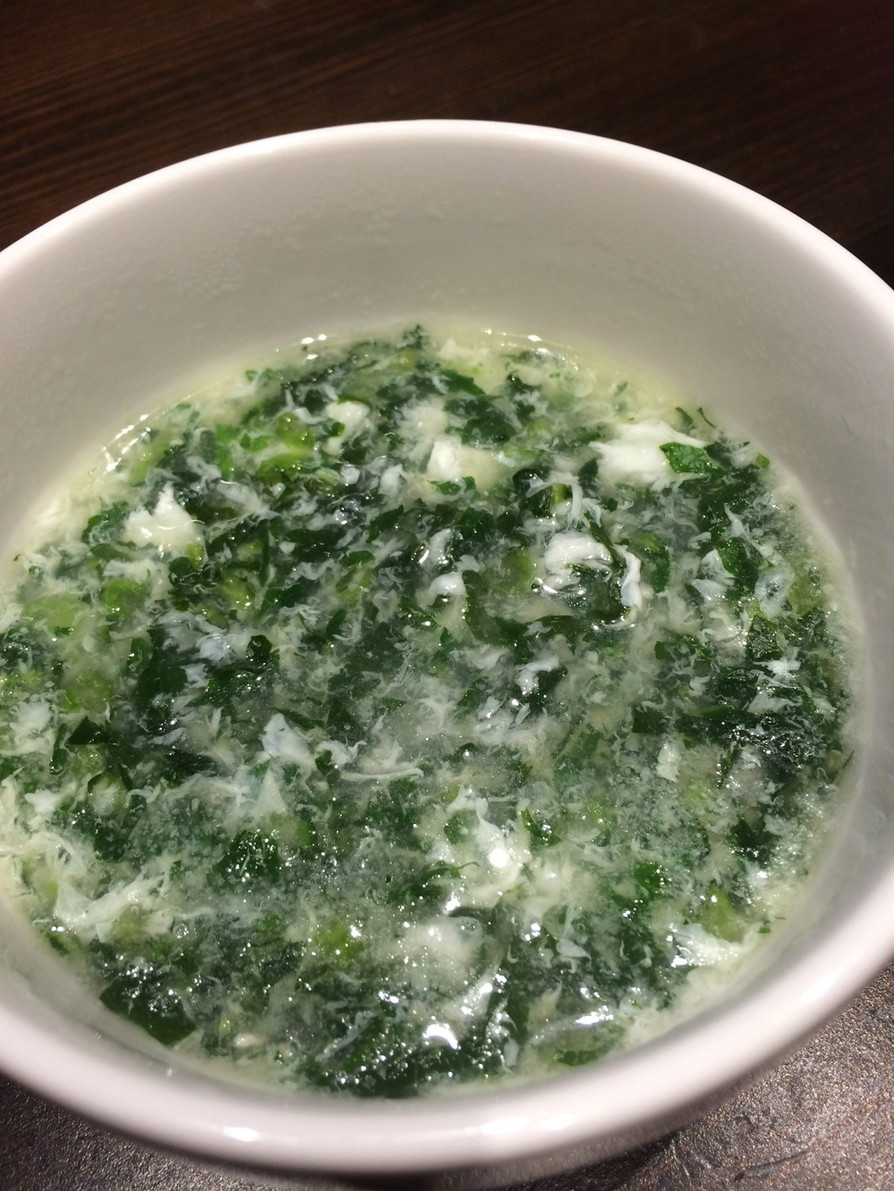大根葉と卵白☆冷凍保存品で簡単スープの画像