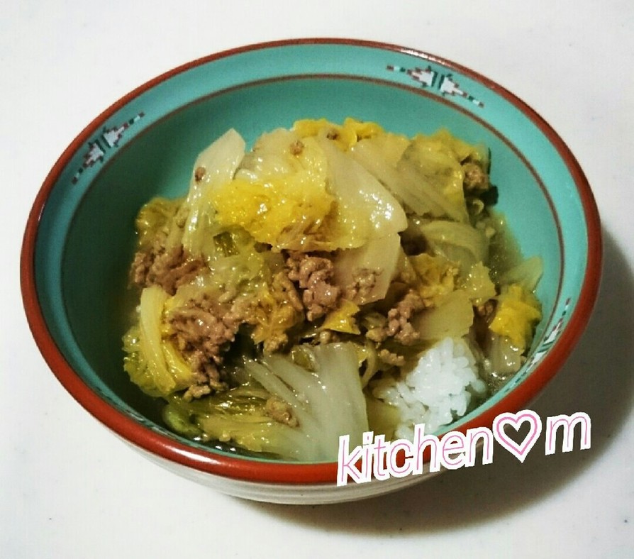 ♥白菜と豚挽き肉の中華あんかけご飯♥の画像