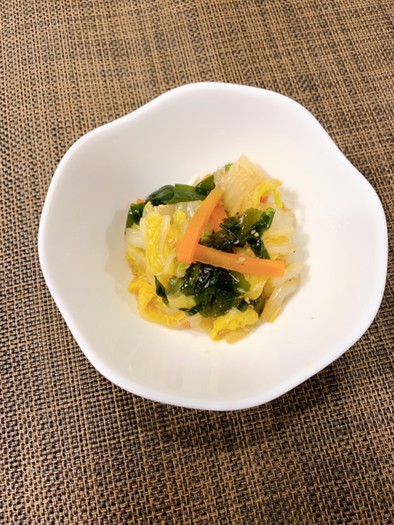白菜とツナの生姜ごま和えの写真