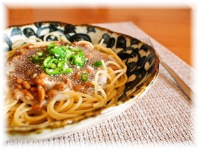 チアシード入り☆なっとろろパスタ