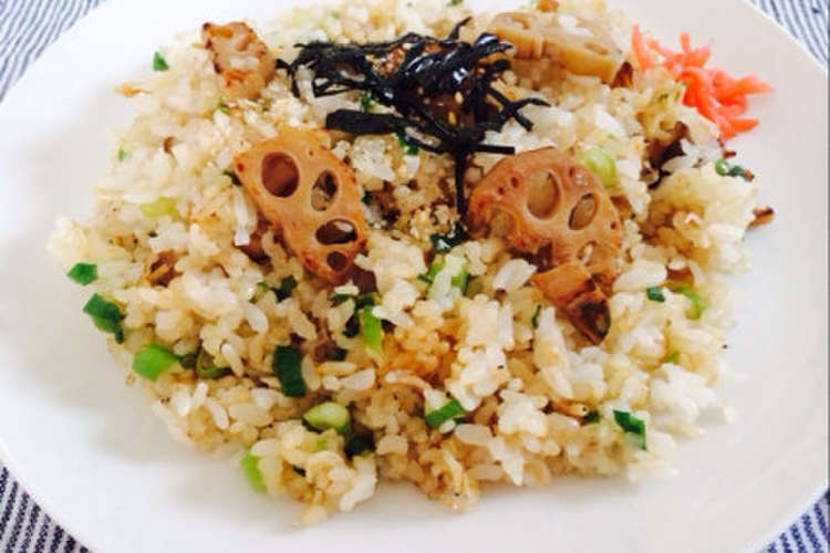 レンコンのきんぴらリメイク 玄米炒飯 レシピ 作り方 By 八千穂高原 クックパッド 簡単おいしいみんなのレシピが352万品