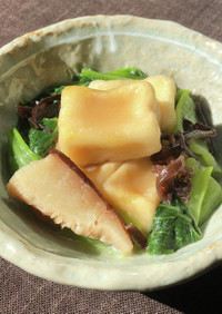 木耳と高野豆腐のうま煮