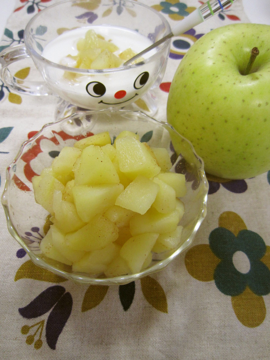 王林（りんご）の蜂蜜レモン煮の画像