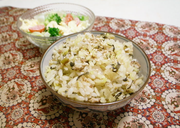 炊き込みご飯～高菜チャーハン風の画像