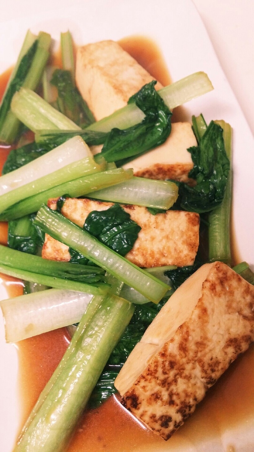 小松菜と豆腐のオイスター炒めの画像